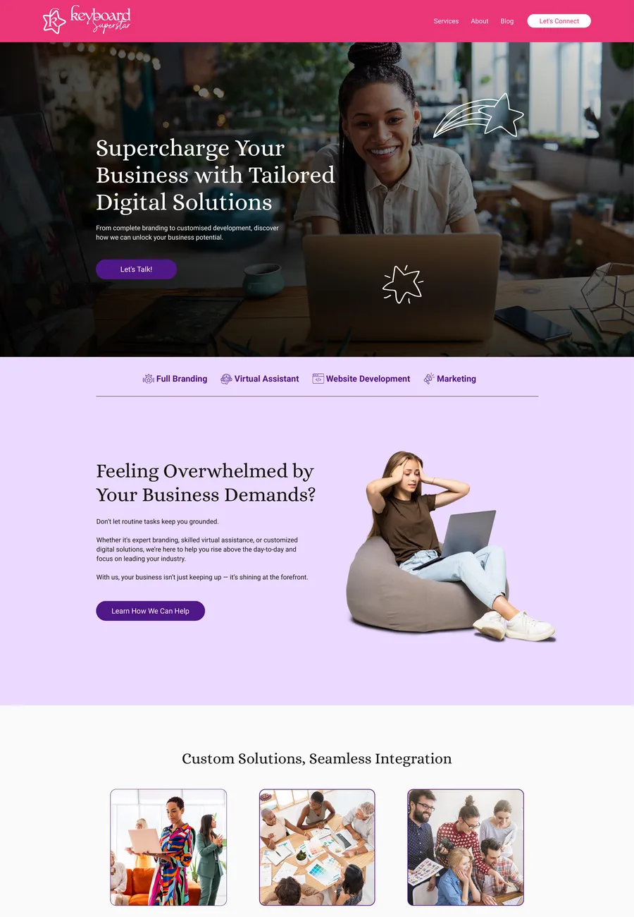 Keyboard Superstar — Website design