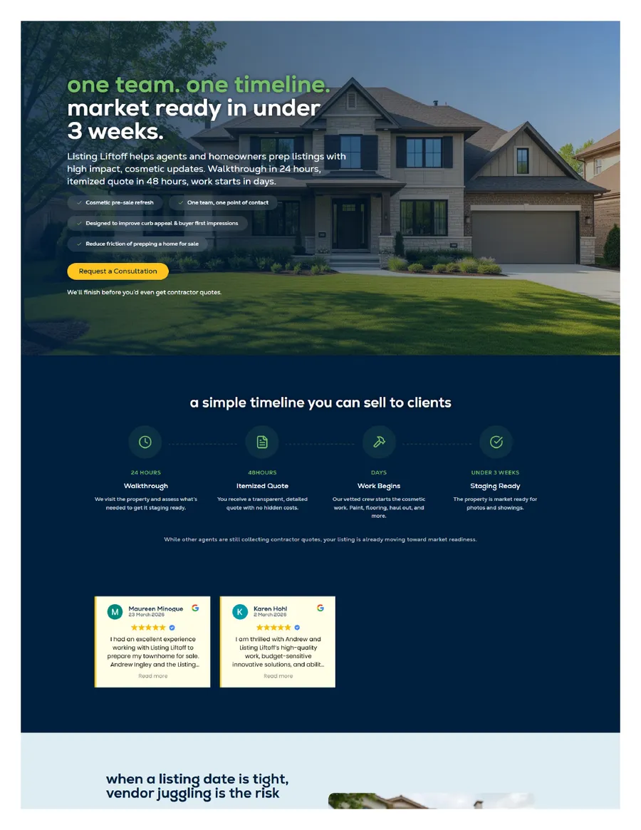 Listing Liftoff — Website design