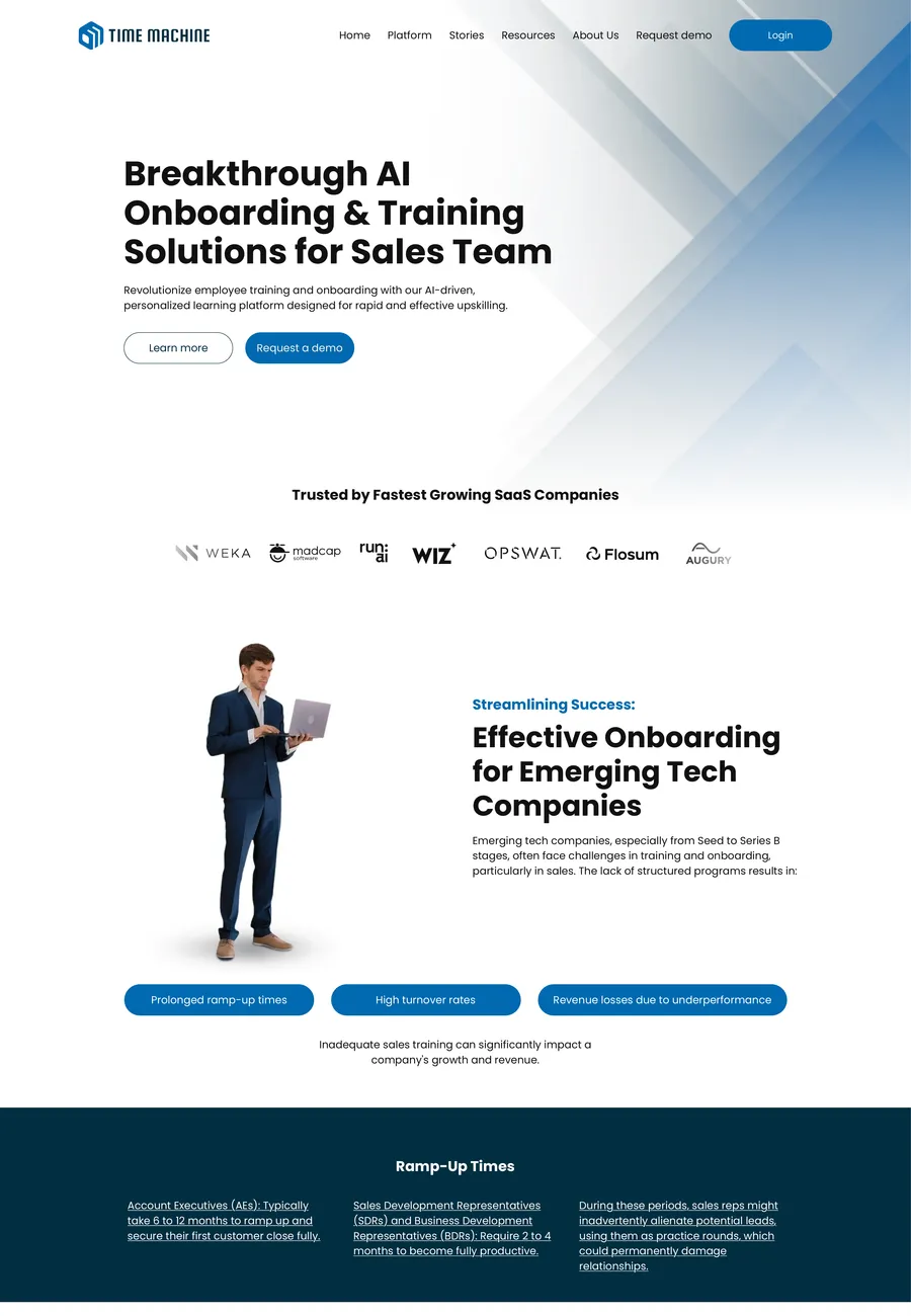 Time Machine — Website design